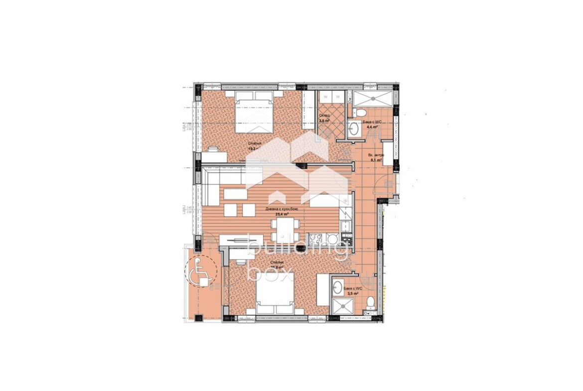 Двустаен апартамент - кв. "Остромила" - 0