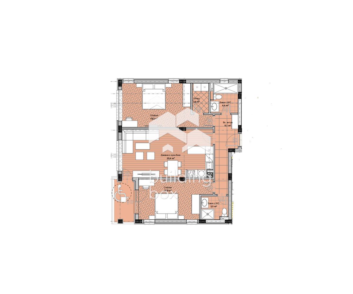 Двустаен апартамент - кв. "Остромила" - 0