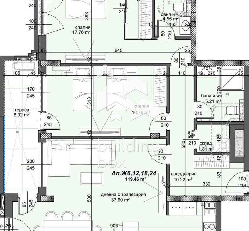 Голям тристаен апартамент - кв. "Тракия" - 0