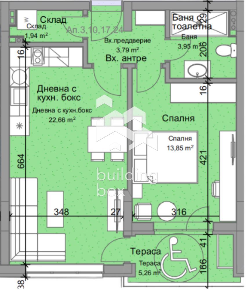 Двустаен апартамент - кв. "Остромила" - 0