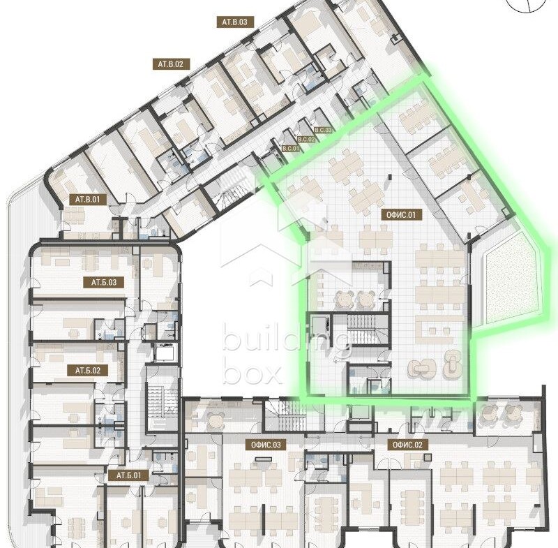 Престижен офис - 420 кв.м до "Пеещите фонтани" - 0