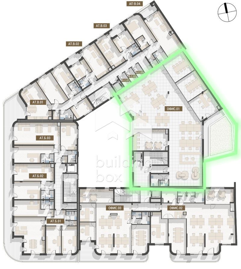 Престижен офис - 420 кв.м до "Пеещите фонтани" - 0