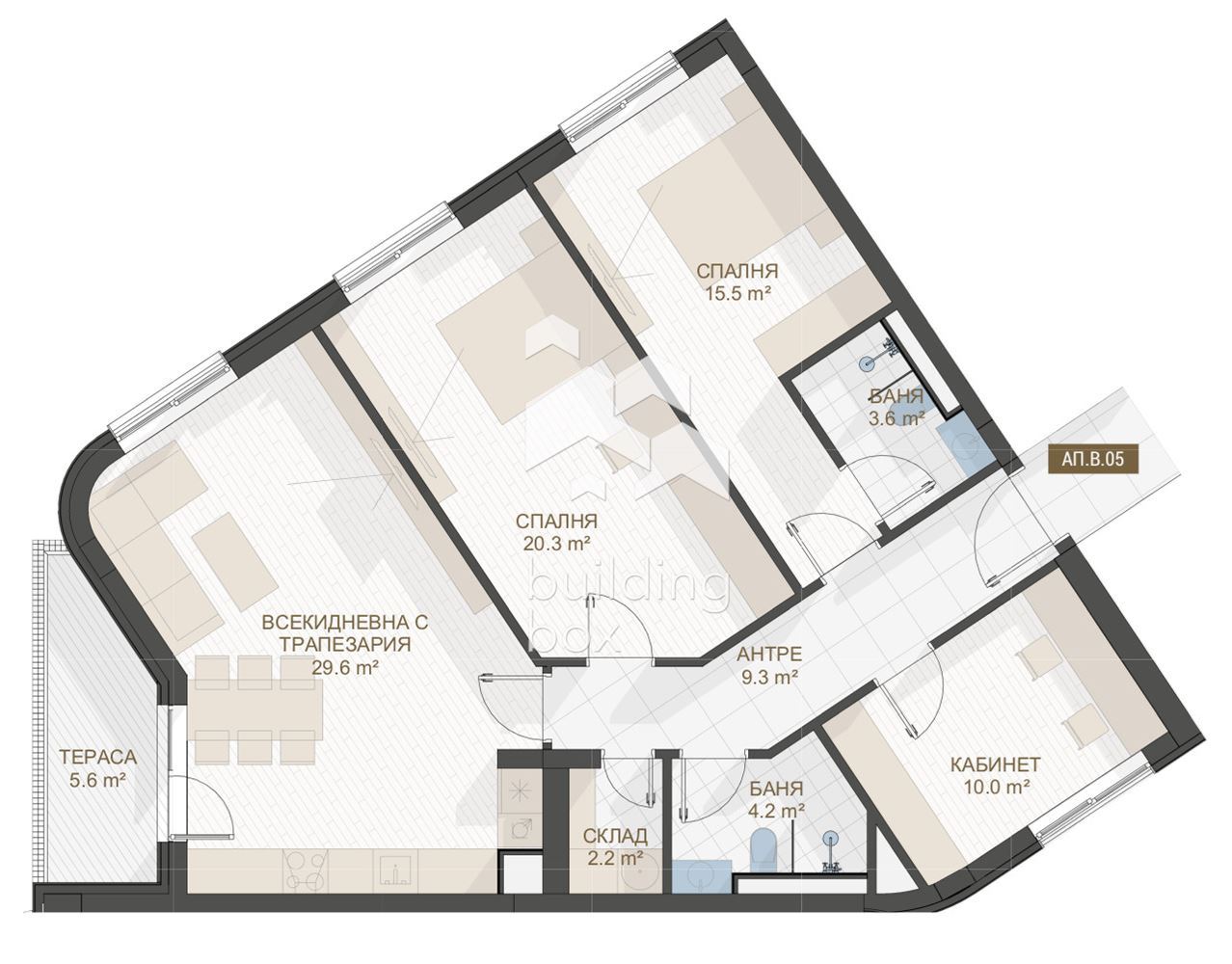 Четиристаен апартамент до "Пеещите фонтани" - 0