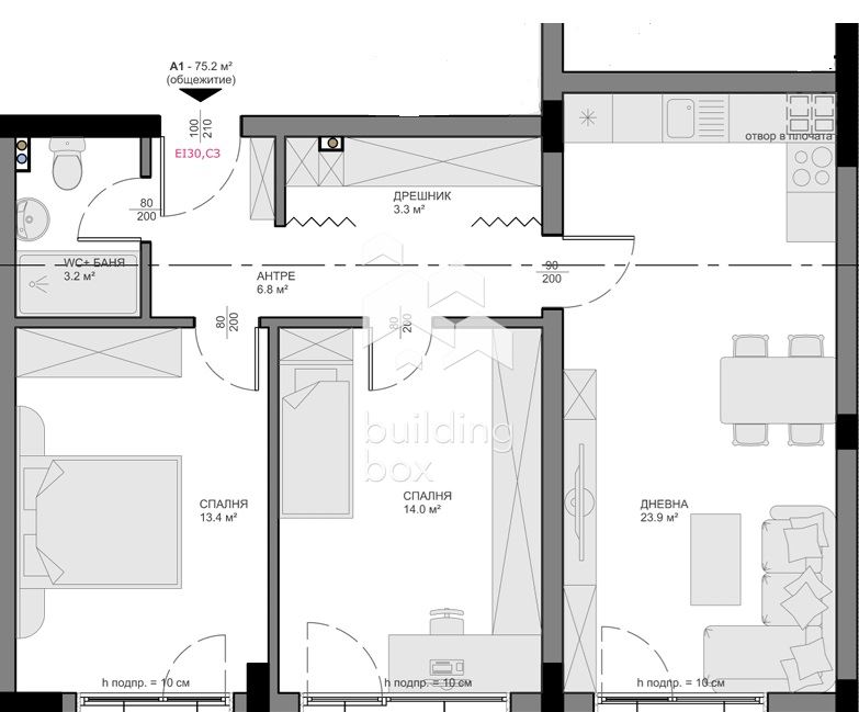 Двустаен апартамент в новострояща се жилищна сграда - 0