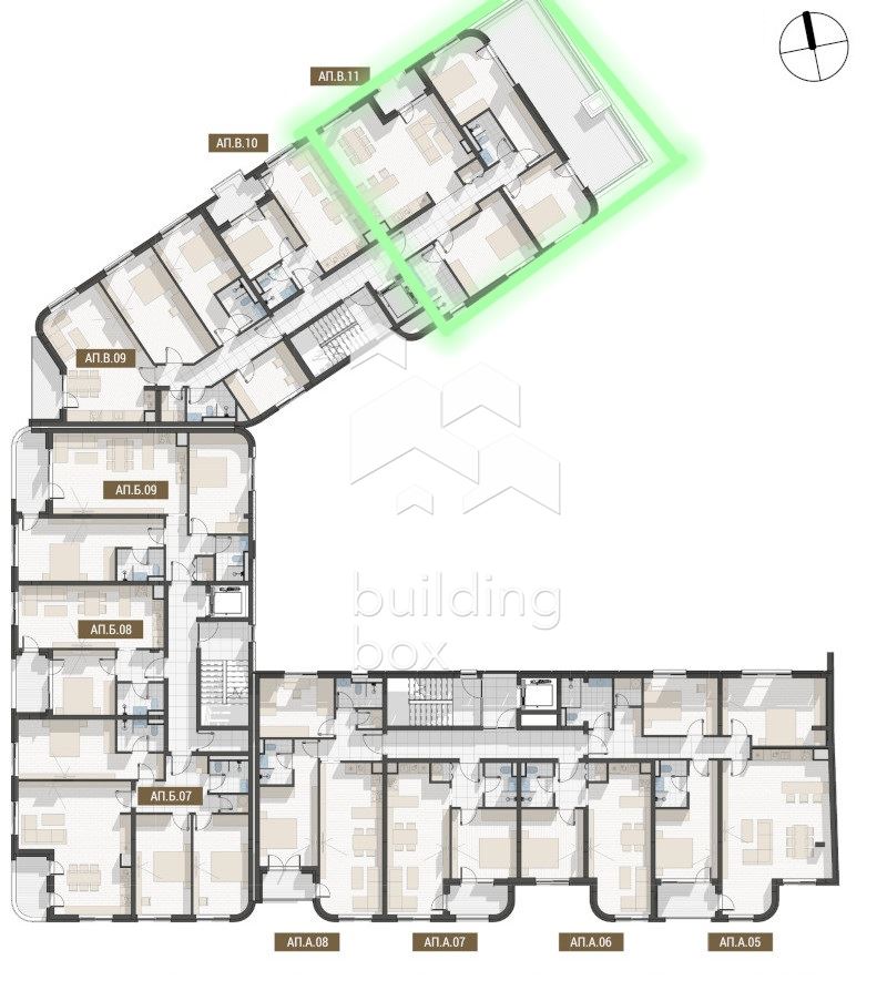 Четиристаен апартамент в близост до "Пеещите фонтани". - 0