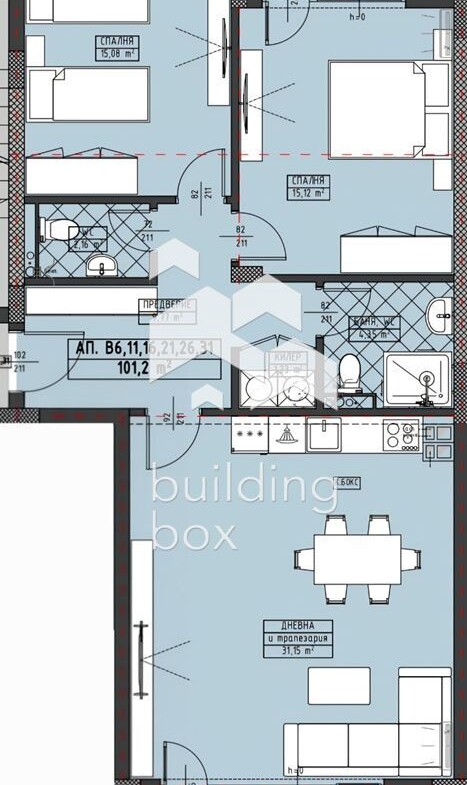 Тристаен апартамент - кв. "Христо Смирненски" - 0