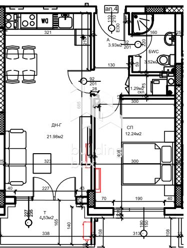 Двустаен апартамент - кв. Христо Смирненски - 0