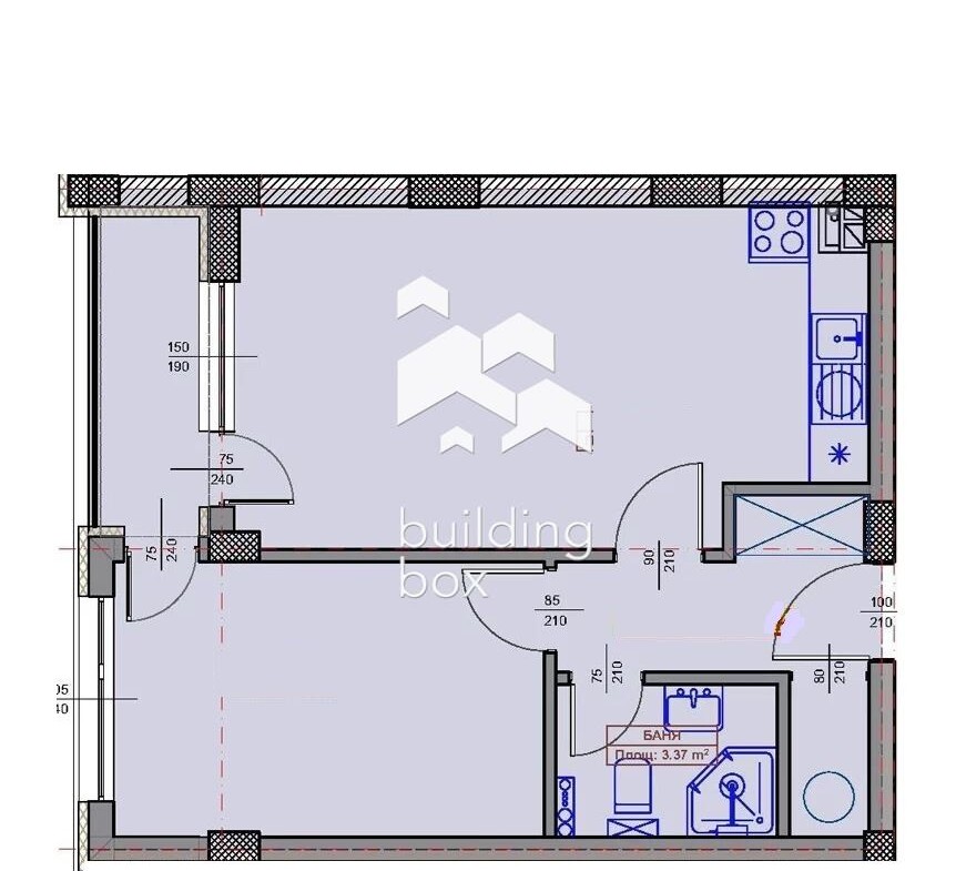 Двустаен западен апартамент в сграда с Акт 14. - 0