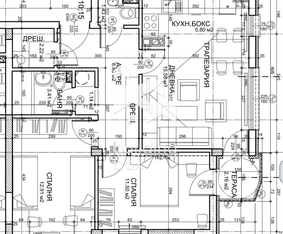 ПРОДАВА ТРИСТАЕН АПАРТАМЕНТ - ОВЧА КУПЕЛ - ПРЕД АКТ 15 - 0