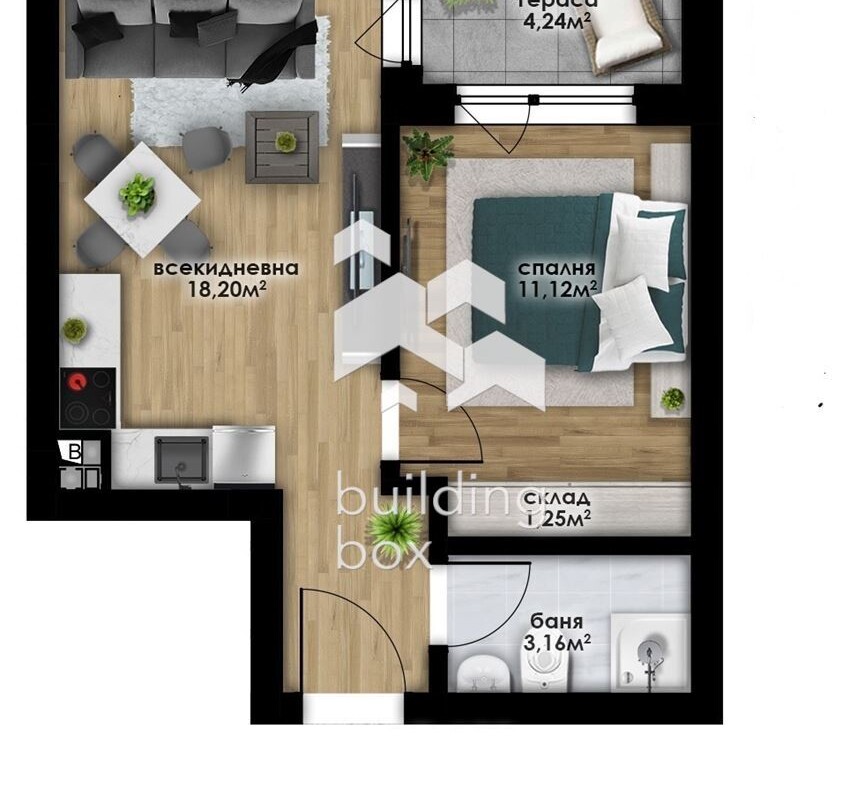 Двустаен апартамент - кв. Остормила - 0