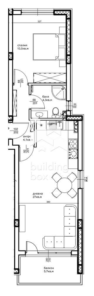 Двустаен апартамент в кв. Остромила - 0