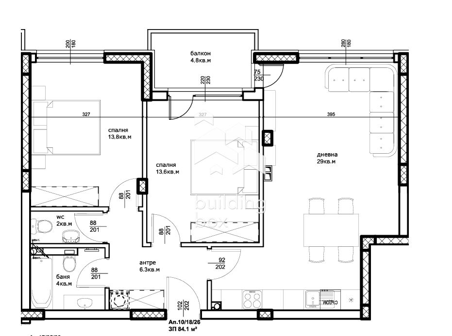 Тристаен апартамент в район Южен - 0