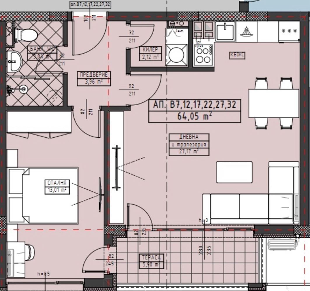 Двустаен апартамент с разпределение без аналог - кв. "Христо Смирненски" - 0