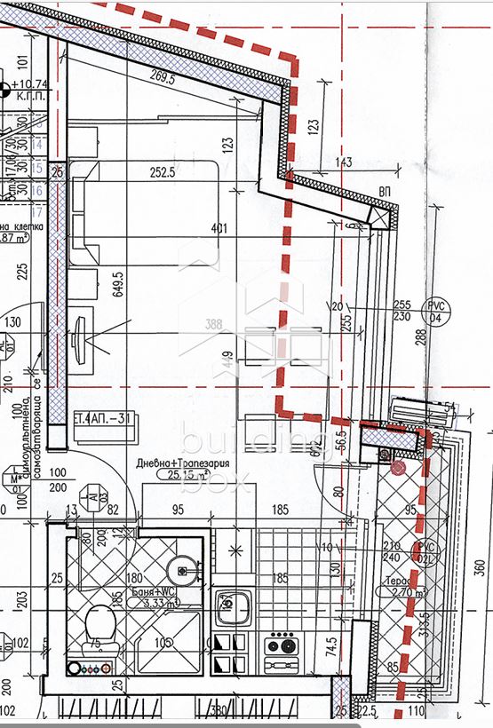 Студио в кв. Дружба 1 - 0