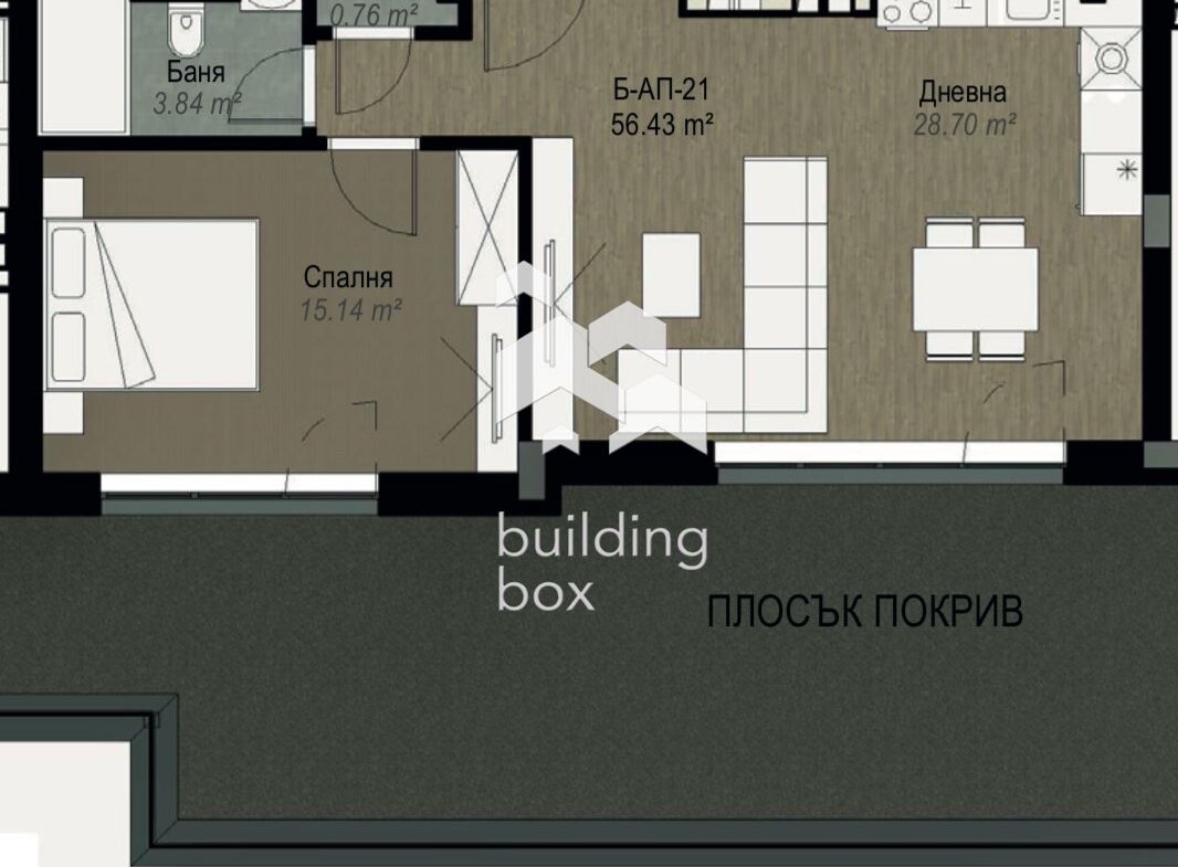 Двустаен апартамент в ж.к. Витоша - 0