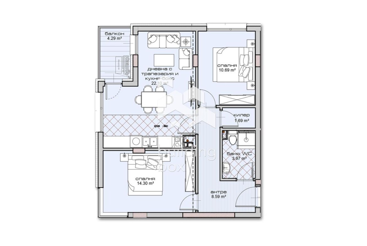 ТРИСТАЕН апартамент в новострояща се сграда - 0