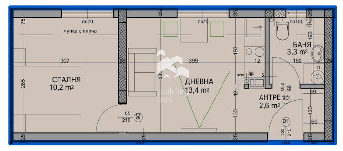 Двустаен апартамент - кв. Христо Смирненски - 0