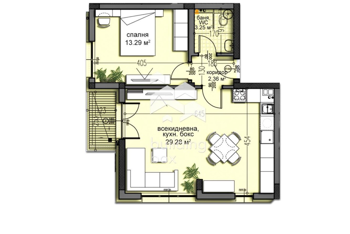 Двустаен апартамент - 0