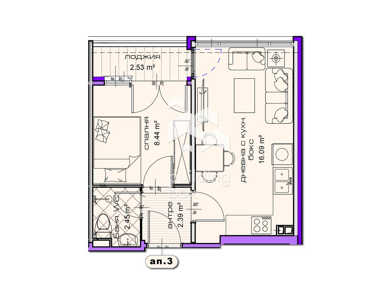 ДВУСТАЕН апартамент в новострояща се сграда в град Шумен - 0