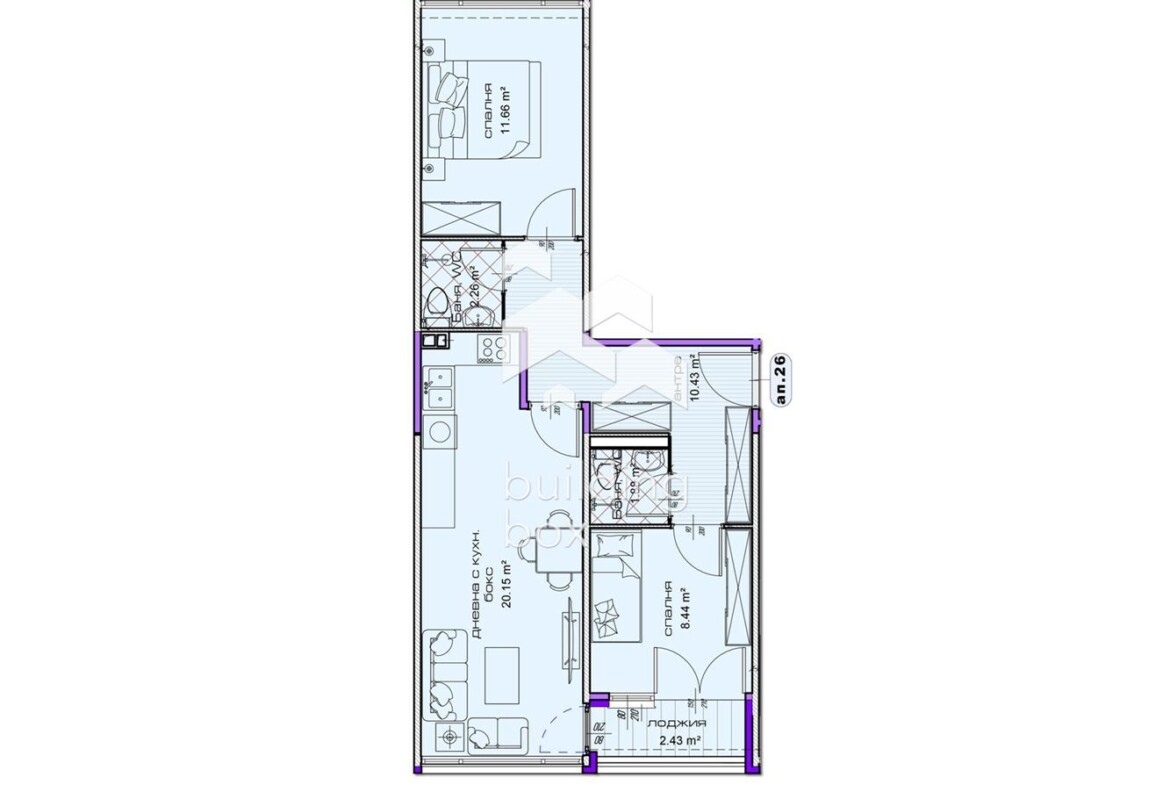 Тристаен апартамент в новострояща се сграда в град Шумен - 0