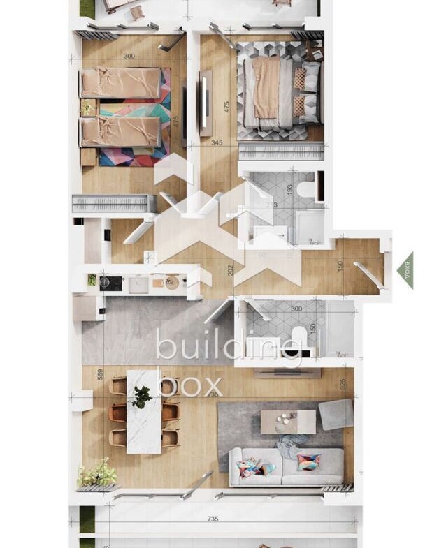 Тристаен апартамент с АКТ16 - кв. Тракия - 0