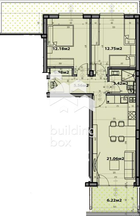 Tристаен апартамент в новострояща се сграда - 0