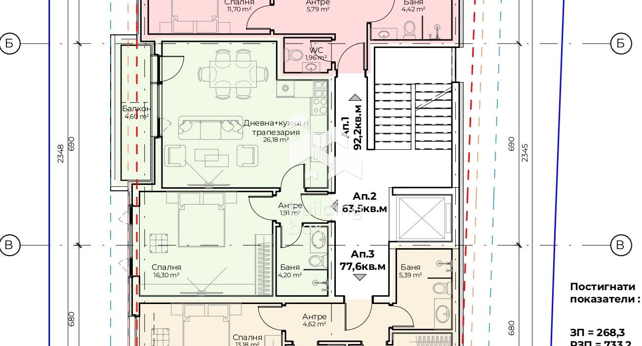 Двустаен апартамент в бутикова сграда в Симеоново - 0