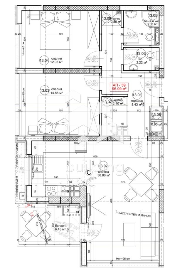 ТРИСТАЕН апартамент в новострояща се сграда - 0