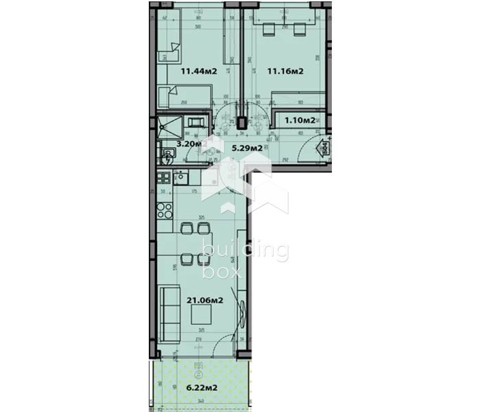 Двустаен апартамент в новострояща се сграда - 0
