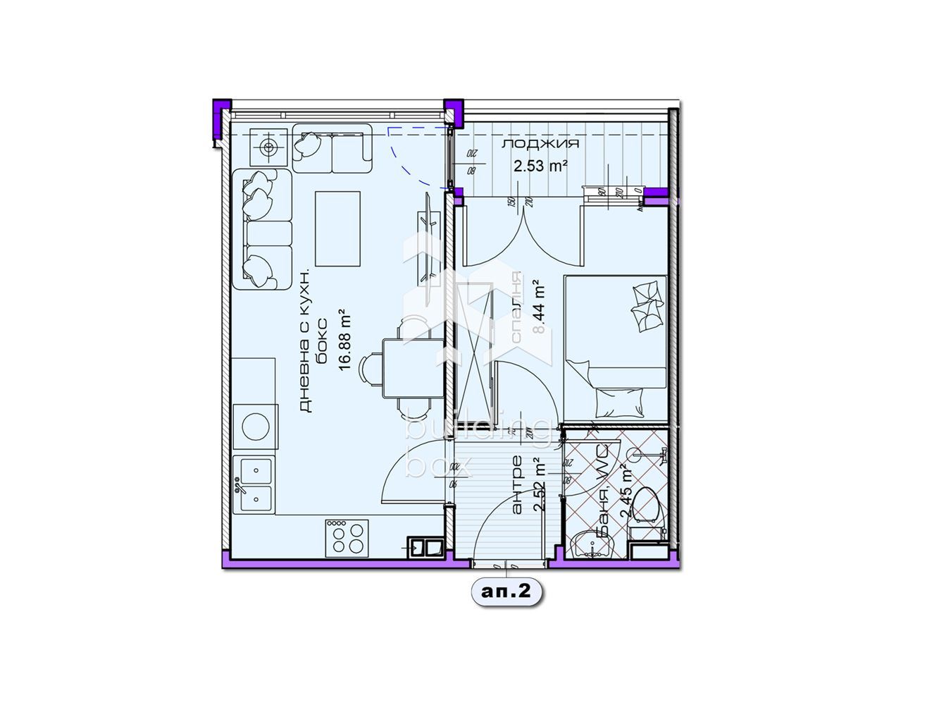 ДВУСТАЕН апартамент в новострояща се сграда в град Шумен - 0
