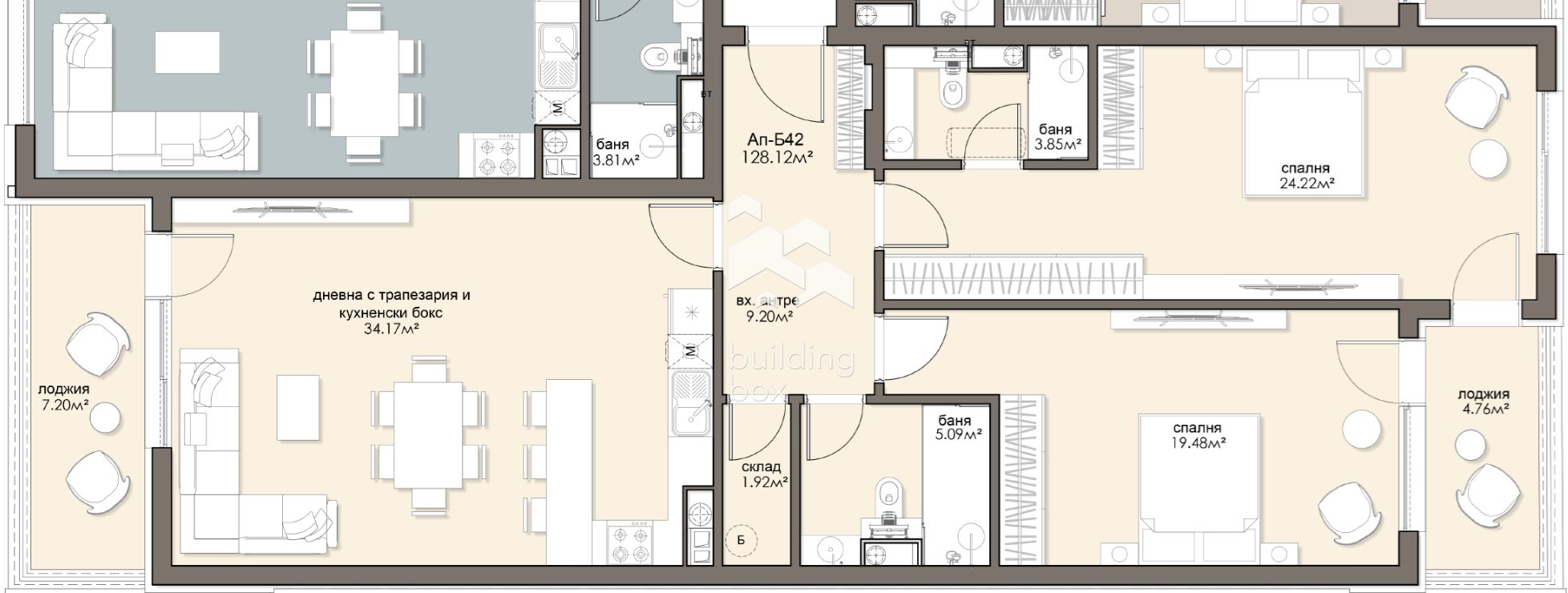 Тристаен апартамент - ж.к. Люлин 5 - 0