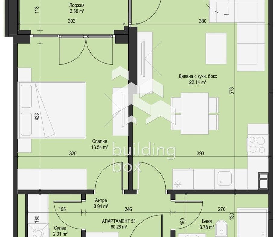 Двустаен апартамент в ж.к. Младост 4 - 0