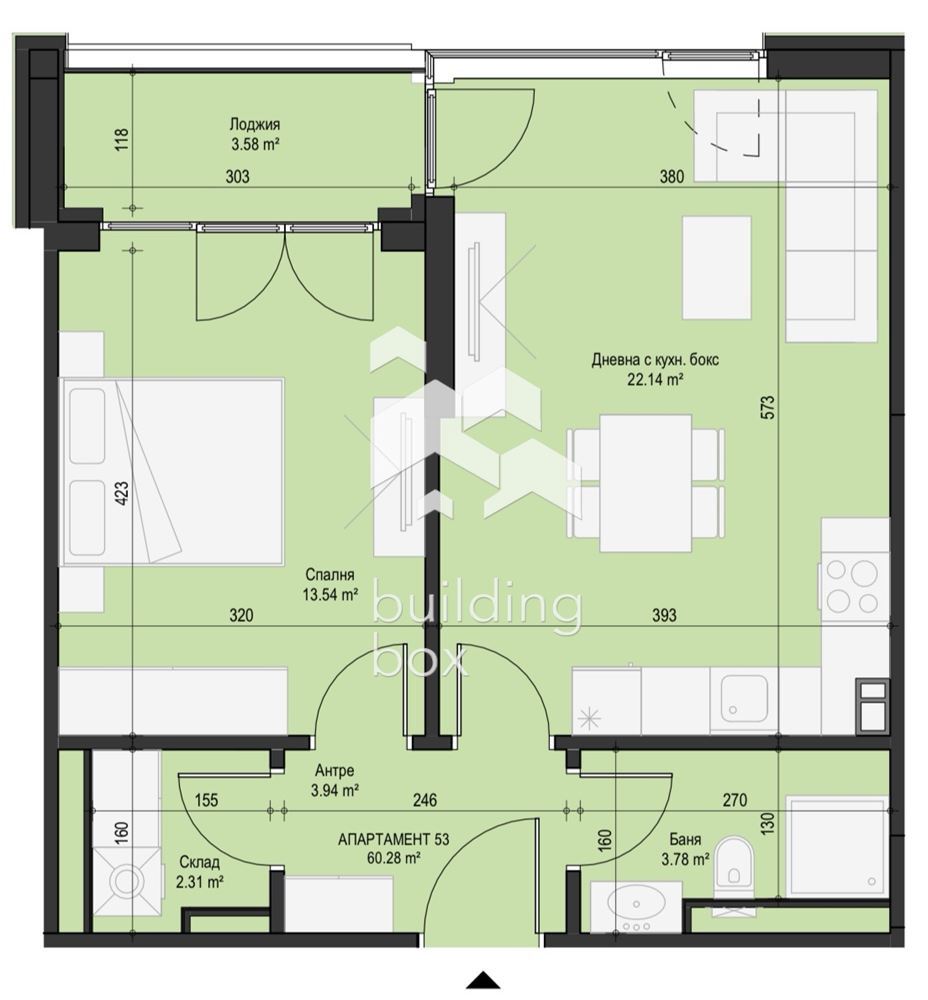 Двустаен апартамент в ж.к. Младост 4 - 0