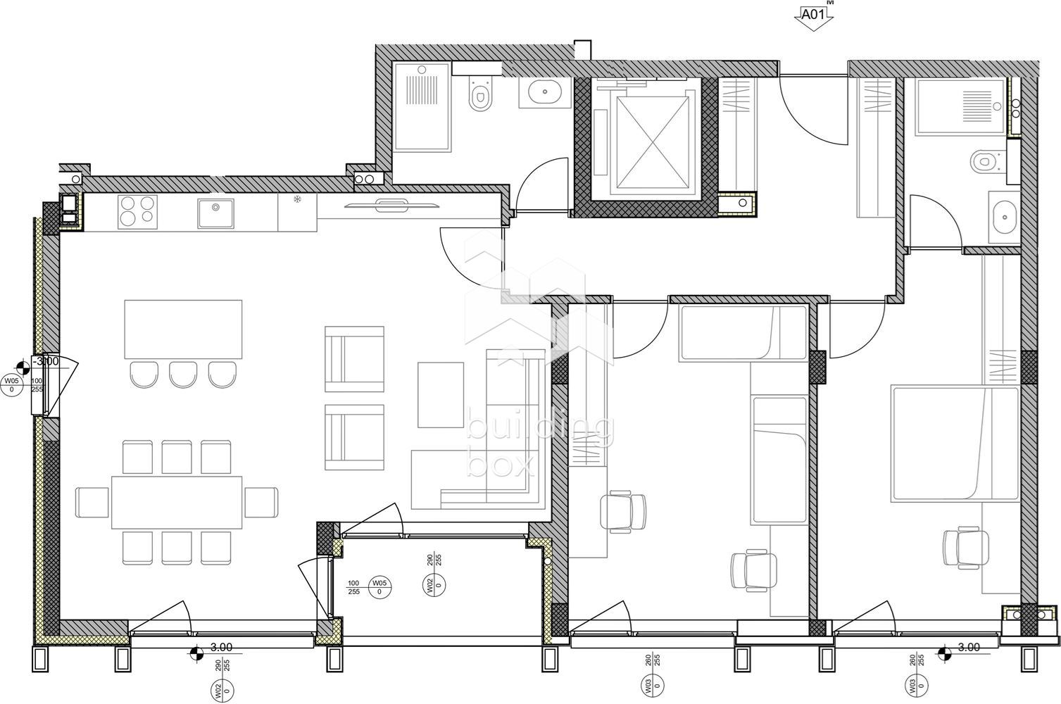 Тристаен апартамент в бутикова жилищна сграда - 0