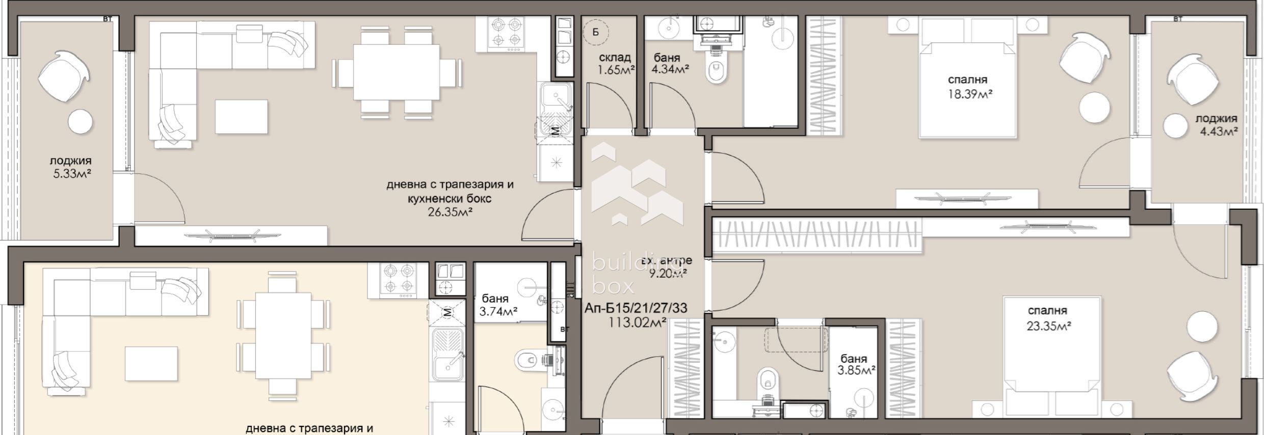 Тристаен апартамент - ж.к. Люлин 5 - 0