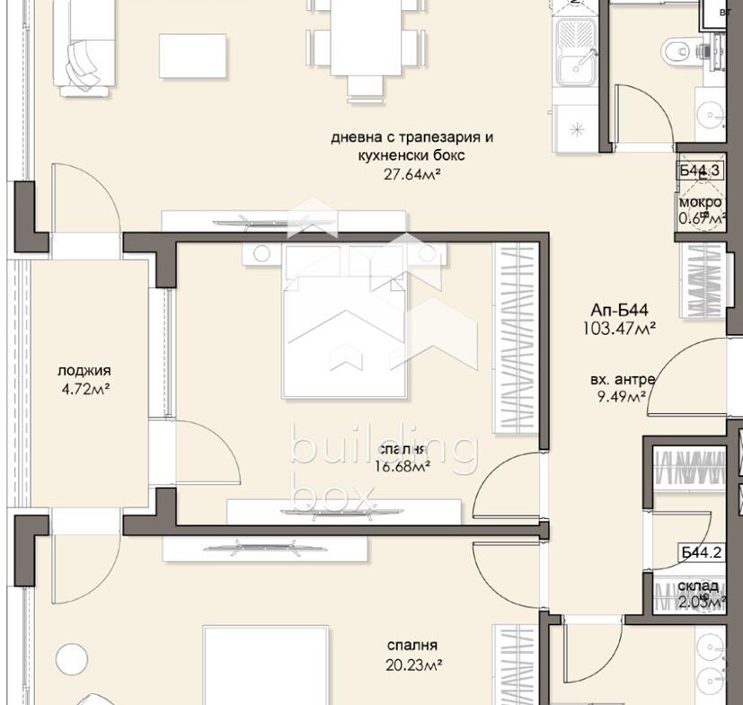 Тристаен апартамент - ж.к. Люлин 5 - 0