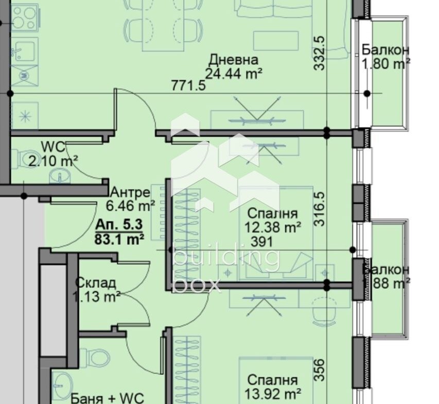 Тристаен апартамент - кв. Овча купел - 0