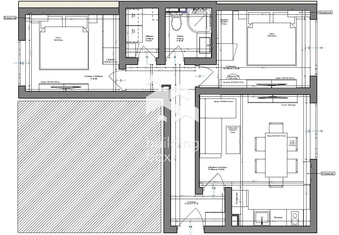 БИЛДИНГ БОКС предлага за продажба двустаен апартамент в ж.к. "Обеля 1". - 0