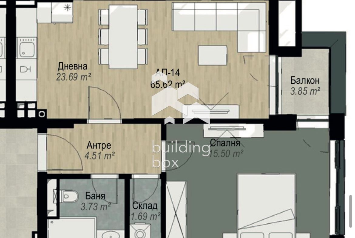 Двустаен апартамент - ж.к. Витоша - 0