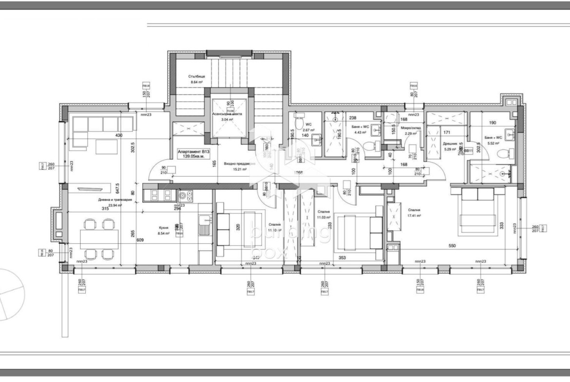 Четиристаен апартамент близо до "Ринг Мол" - 0