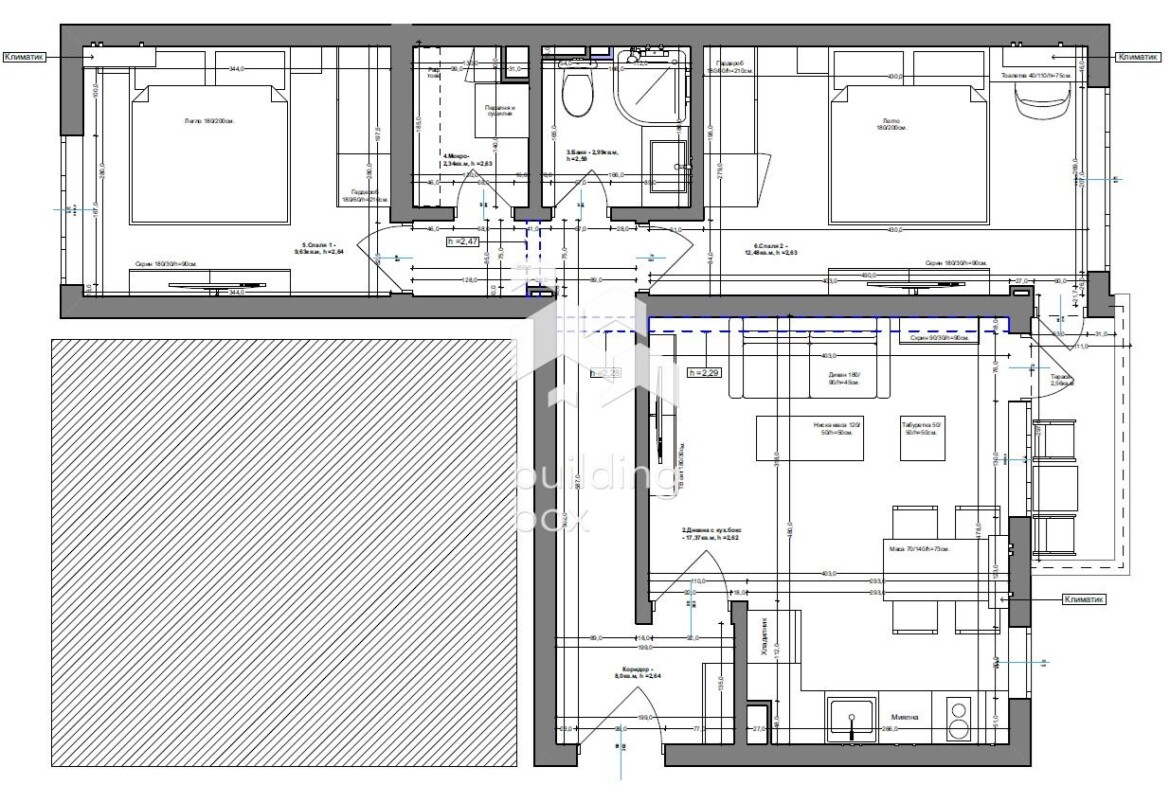 БИЛДИНГ БОКС предлага за продажба двустаен апартамент в ж.к. "Обеля 1". - 0