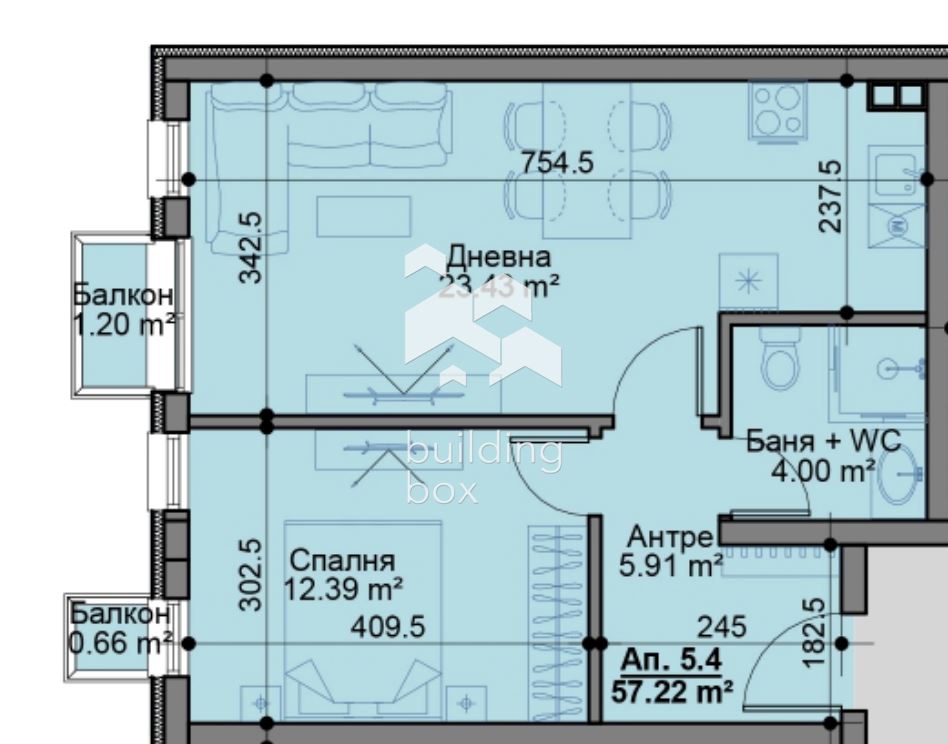 Двустаен апартамент - кв. Овча купел - 0