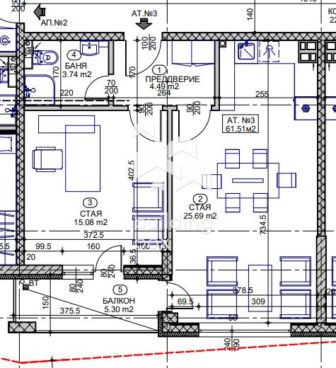 Двустаен апартамент - ж.к. Овча Купел 1 - 0