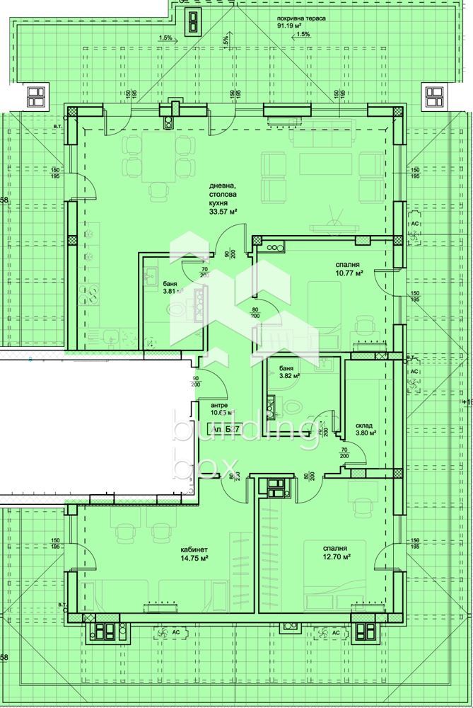 Четиристаен мансарден апартамент в кв. "Христо Смирненски" - 0