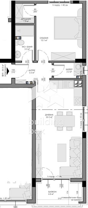 Двустаен апартамент в новострояща се жилищна сграда - 0