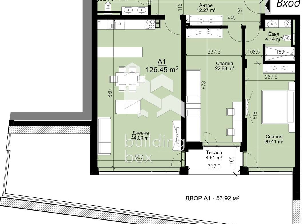 Тристаен апартамент в сграда пред Акт 15 - 0