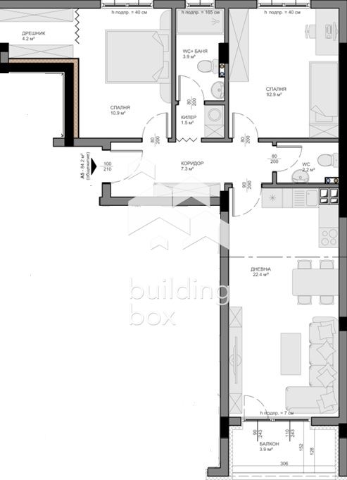 Тристаен апартамент в новострояща се жилищна сграда - 0