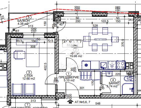 Двустаен апартамент - ж.к. Овча Купел 1 - 0