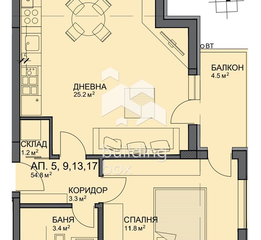 Двустаен апартамент пред АКТ 16 - кв. Малинова долина - 0