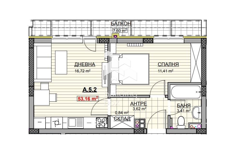 Двустаен апартамент - кв. Красно село - 0